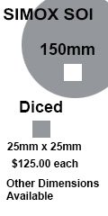 diced soitec siliocn on insulator wafer